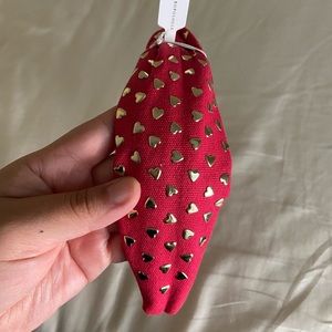 Lele Sadoughi Red Heart Studded Headband